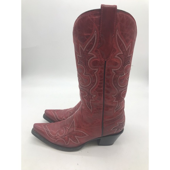 corral womens 7.5M desert red goat leather snip toe 12  western cowboy boots - Picture 1 of 9